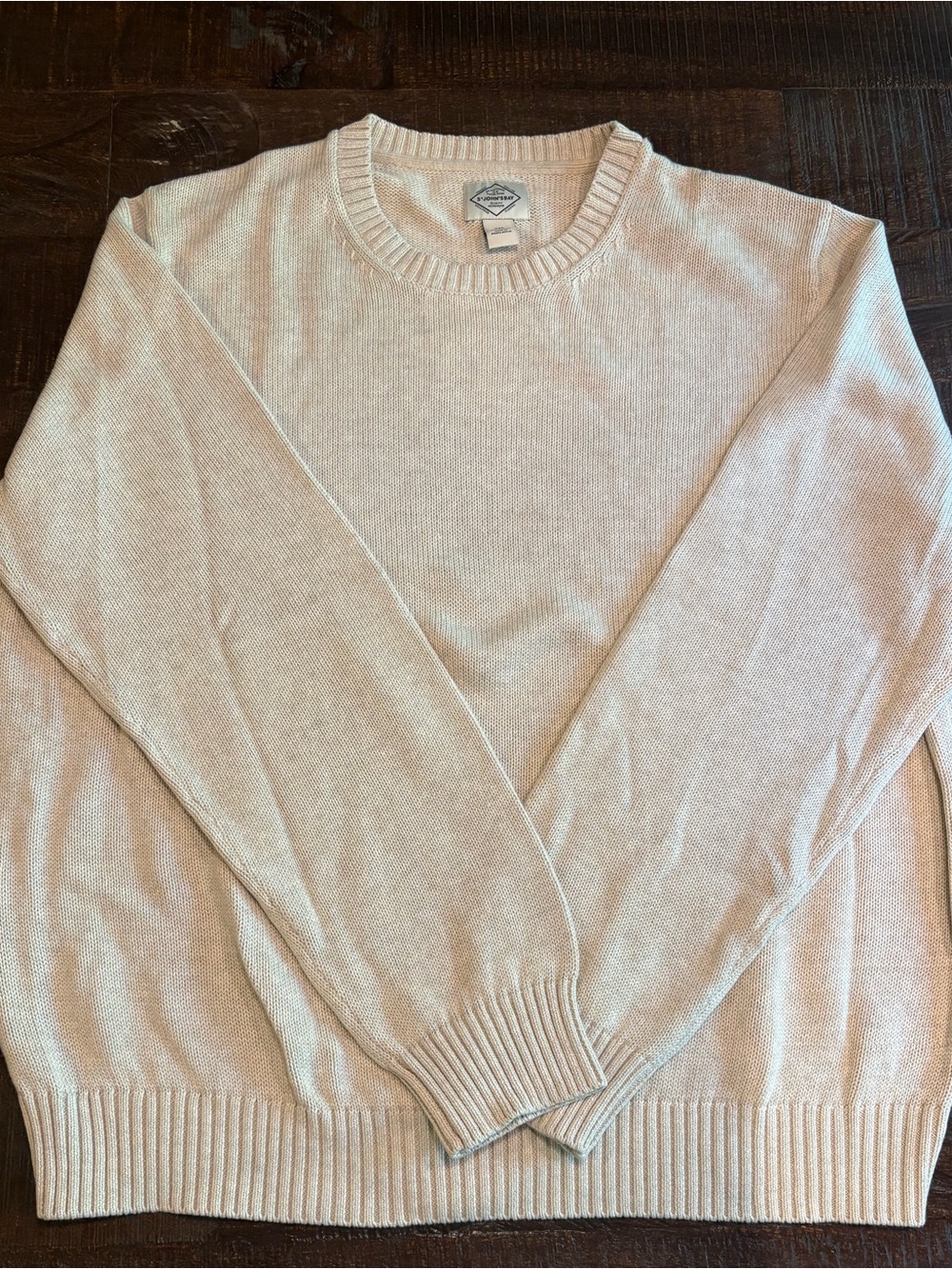 St. John's Bay Men's Crewneck Sweater in Light Beige XXL